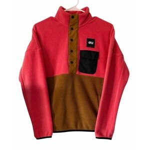 Picture Arcca 1/4 Snap Fleece Hot Coral/Dark Golden Women's Size Small